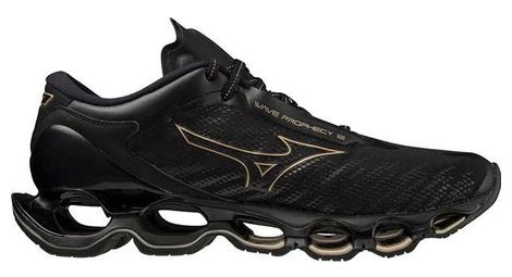 Chaussures de running mizuno wave prophecy 12 noir or