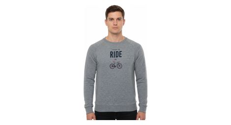 camiseta de manga larga rubb   r i want to ride gris