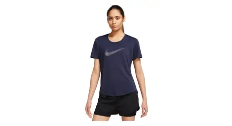 Maillot manches courtes femme nike dri-fit swoosh bleu violet