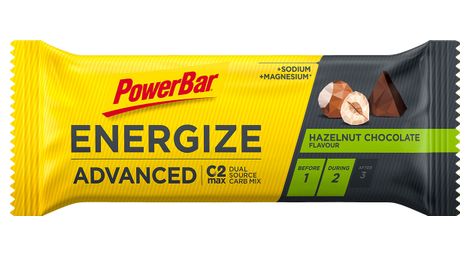 Powerbar energize advanced barrita energética avellana / chocolate 55g