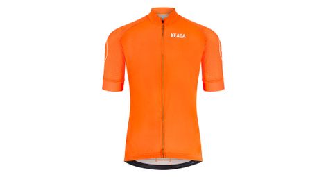 Maillot de cyclisme femme essentiel à manches courtes - Orange