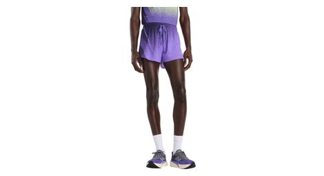 new balance rc ultra light printed 3in split shorts purple men s