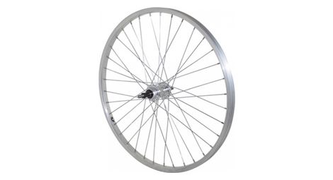 Roue vtt 24  arriere alu moy alu axe plein roue libre 7-6v. (vendu avec ecrou 10x100)