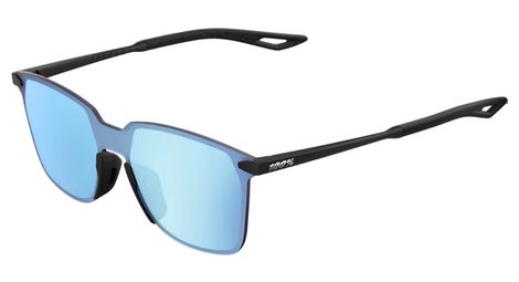 Lunettes 100% legere square soft tact black / verres hiper® blue mirror
