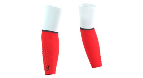 Compressport armforce ultralight sleeves white/red