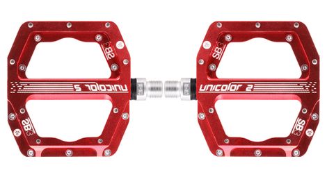 Paire de pedales plates sb3 unicolor 2 rouge