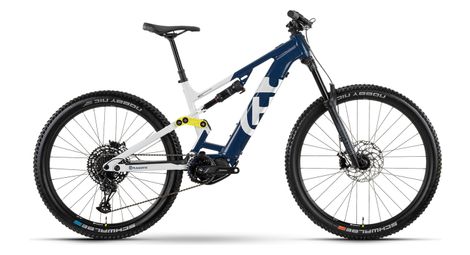 Vtt electrique tout suspendu husqvarna mountain cross mc2 sram sx eagle 12v 630 wh 29   27 5   bleu blanc 2023