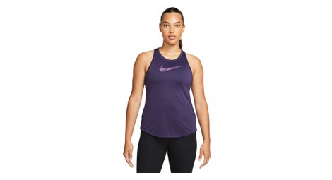 Canotta nike dri-fit swoosh donna blu viola m