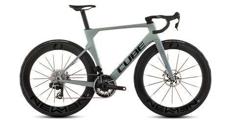 cube litening aero c 68x slx road bike sram red axs 12s 700 mm sea grey green 2026