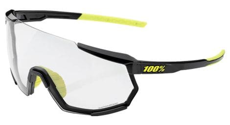 Gafas 100% racetrap 3.0 - negro brillante - lentes fotocromáticas