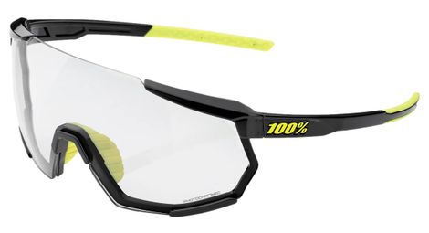 100% racetrap 3.0 brille - glänzend schwarz - photochromatische gläser