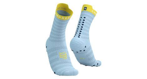 Compressport pro racing v4.0 ultralight run high socks blue/yellow
