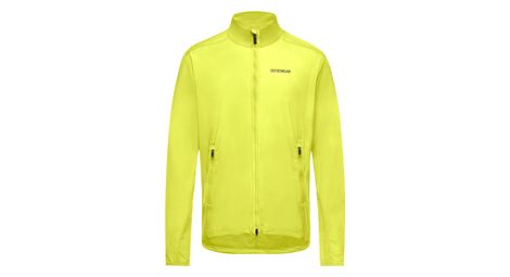 Veste coupe-vent running homme gore wear concurve jaune fluo