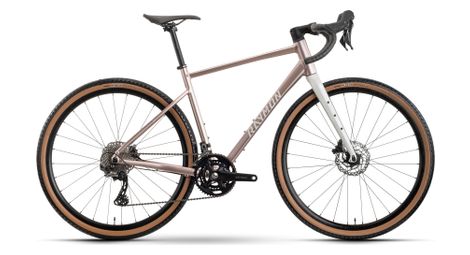 raymon territ pro gravel bike with shimano grx 11 speed groupset 700 mm handlebar beige pink 2026