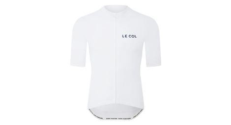Maglia leggera a maniche corte da uomo con colletto fuori categoria, bianco