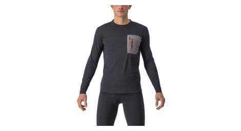 Castelli unlimited merino langarmtrikot schwarz/grau