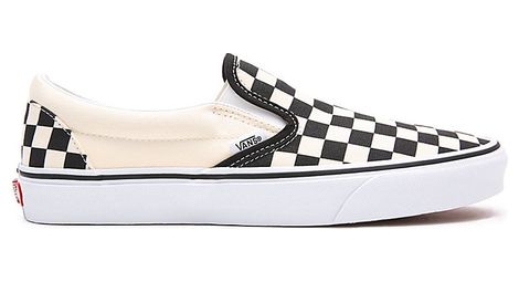 Chaussures vans classic slip on checkboard noir blanc