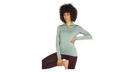 Baselayer femme icebreaker 1/2 zip merino 260 tech vert