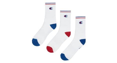 Chaussettes x3 blanche mixte femme champion perf