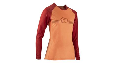 Maillot de manga larga leatt mtb allmtn 3.0 mujer naranja