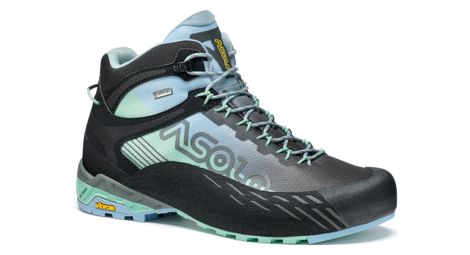 Asolo eldo mid gv green/blue women's approach shoes