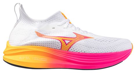 mizuno neo zen running shoes white pink orange unisex