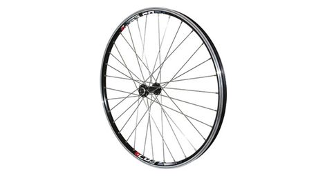 Roue vtt 26  combo avant noir renforce v-brake moy shimano tx500 special loueur (jante double paroi avec oeillets-rayonnage inox)