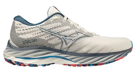 Chaussures de Running Mizuno Wave Rider 26 Blanc Bleu Rouge Femme