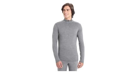 Baselayer icebreaker 1/2 zip merino 200 oasis gris