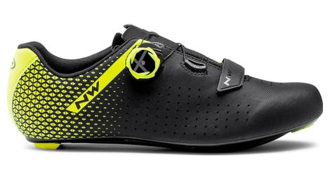 Northwave core plus 2 schoenen zwart/fluoriserend geel