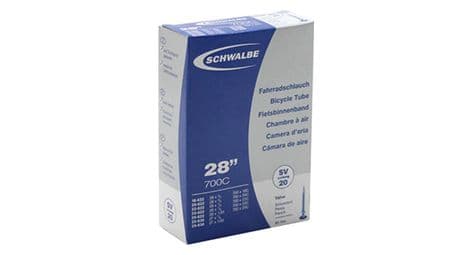 Chambre a air velo 700 x 18-25 schwalbe valve presta tout alu 80mm (sv20)