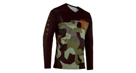 Maglia a manica lunga leatt mtb gravity 4.0 camo per bambini