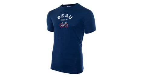 T shirt manches courtes rubb r beau bleu