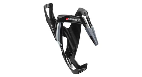 elite custom race plus bottle cage black white glossy