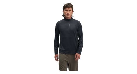 Camiseta con media cremallera Hoka SkyForm negra para hombre