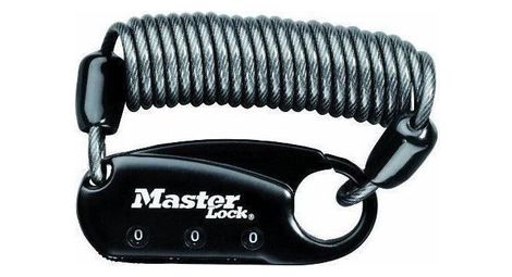 Antivol velo cable a combinaison masterlock l 90cm noir - pour selle et casque