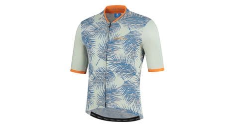 Maillot manches courtes velo rogelli nature - homme - sable/orange