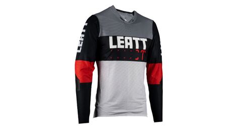 leatt mtb gravity 4 0 kids long sleeve jersey grey black red