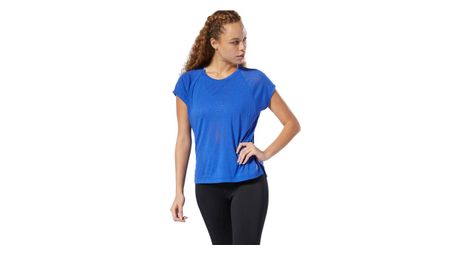 Camiseta de manga corta para mujer reebok burnout azul
