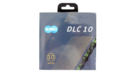 Kmc chaîne de vélo dlc10 noir/vert 116 maillons