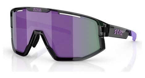 Bliz fusion klein kristal zwart/paars unisex zonnebril