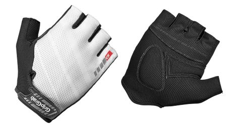 Paire de gants courts gripgrab rouleur blanc noir