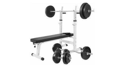 Banc de musculation simple avec set d'haltères 97,5kg