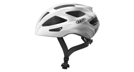 Abus macator road helm weiß / silber