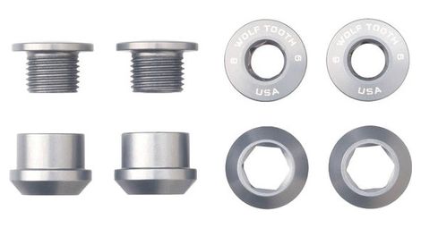Lot de 4 vis cheminées 6mm wolf tooth pour 1x argent