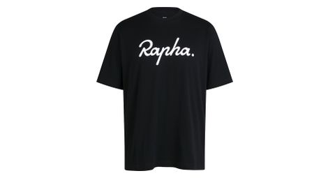 T-Shirt Rapha Cotton Logo Noir/Blanc Homme