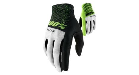 Paire de gants 100 celium jaune fluo noir