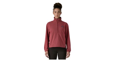 Polaire patagonia micro d 1/2 zip rouge femme
