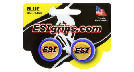 Esi bar end plugs blue