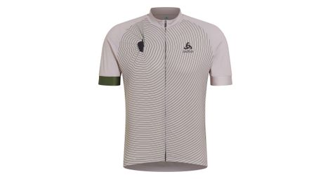 Maillot manches courtes odlo performance corse - beige/vert